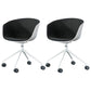 Modern Fabric Conference Chair Metal Chair with Wheels for Office Black 2 Piece Set Clearhalo 'furn' 'furn_office_chair' 'Furniture' 'Office Chairs' 'Office Furniture' 'office_chair' 6476111