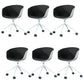 Modern Fabric Conference Chair Metal Chair with Wheels for Office Black 6 Piece Set Clearhalo 'furn' 'furn_office_chair' 'Furniture' 'Office Chairs' 'Office Furniture' 'office_chair' 6476114