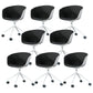 Modern Fabric Conference Chair Metal Chair with Wheels for Office Black 8 Piece Set Clearhalo 'furn' 'furn_office_chair' 'Furniture' 'Office Chairs' 'Office Furniture' 'office_chair' 6476116