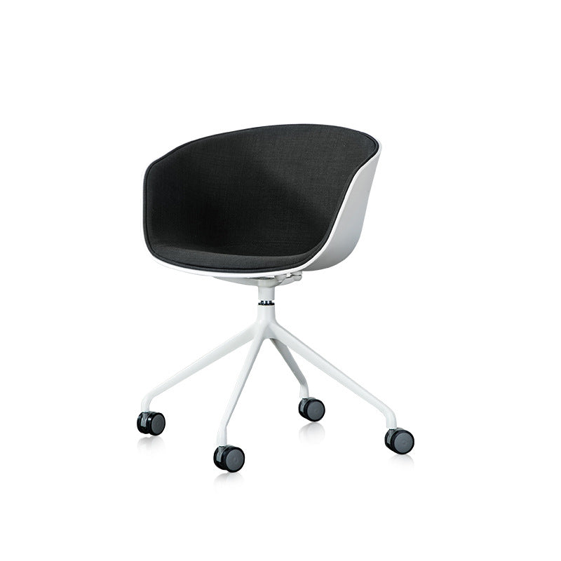 Modern Fabric Conference Chair Metal Chair with Wheels for Office Clearhalo 'furn' 'furn_office_chair' 'Furniture' 'Office Chairs' 'Office Furniture' 'office_chair' 6476119