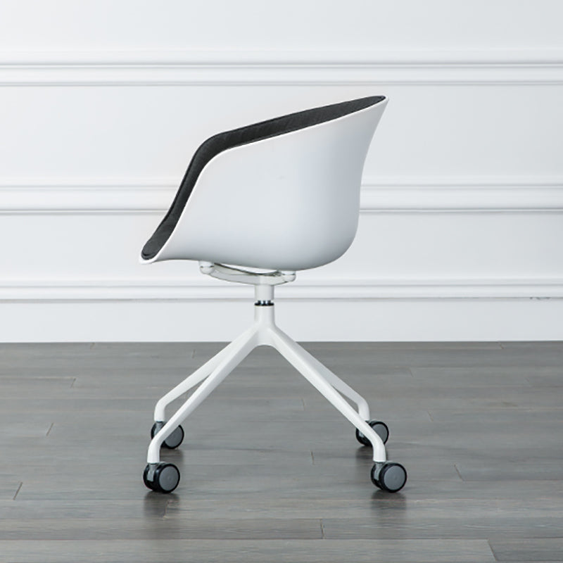 Modern Fabric Conference Chair Metal Chair with Wheels for Office Clearhalo 'furn' 'furn_office_chair' 'Furniture' 'Office Chairs' 'Office Furniture' 'office_chair' 6476127