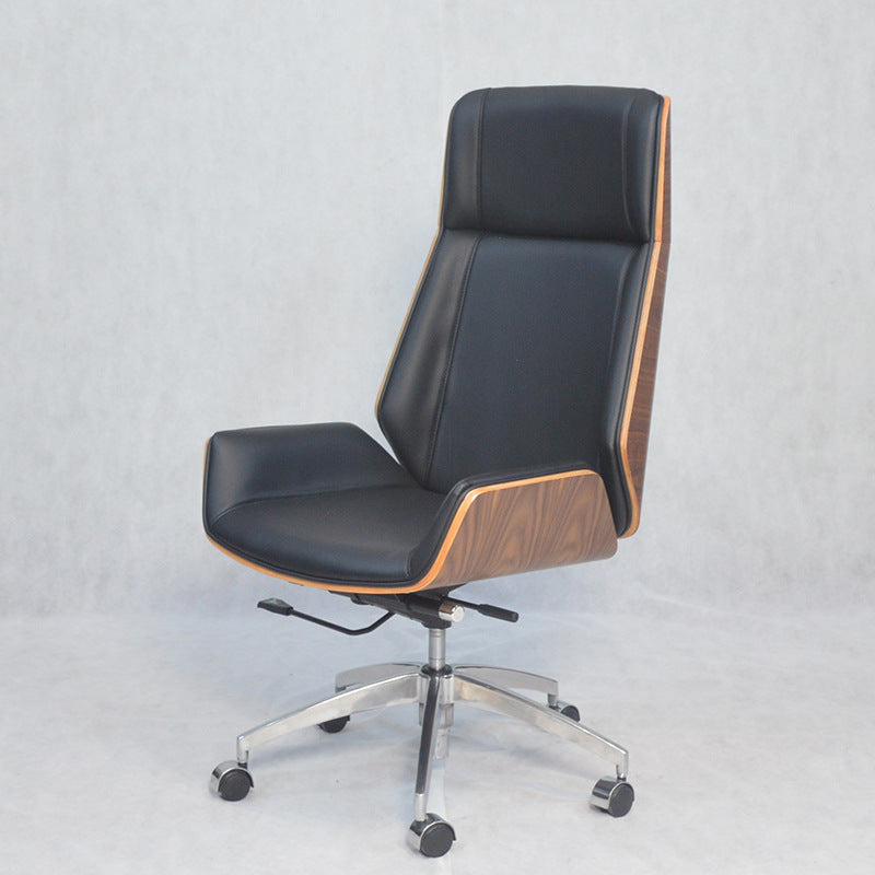 Faux Leather Managers Chair Modern Armless Upholstered Office Chair 1 Piece High-Back (Over 22 in.) Clearhalo 'furn' 'furn_office_chair' 'Furniture' 'Office Chairs' 'Office Furniture' 'office_chair' 6476180