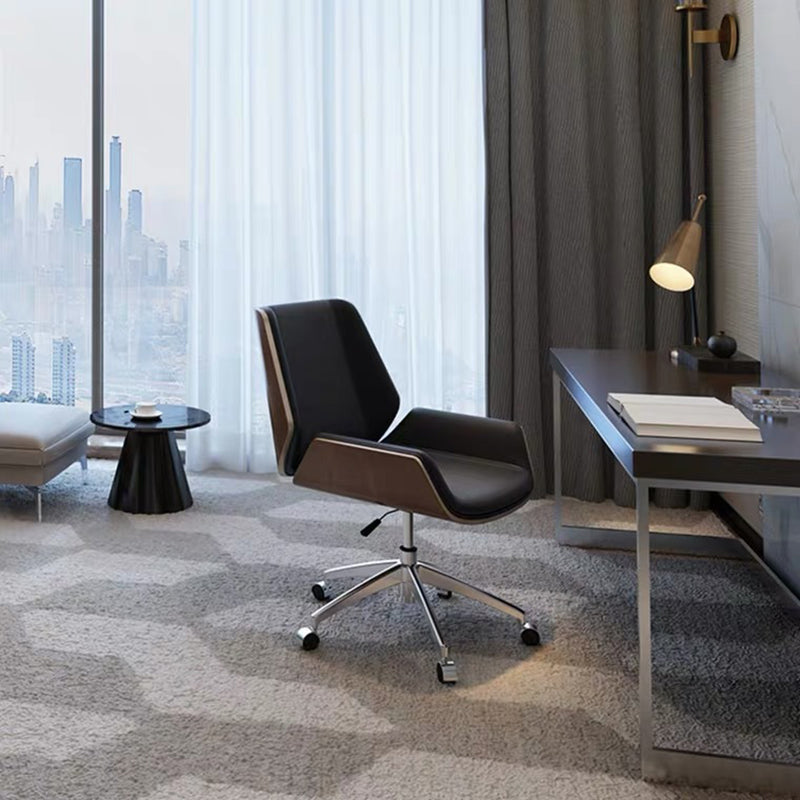Faux Leather Managers Chair Modern Armless Upholstered Office Chair Clearhalo 'furn' 'furn_office_chair' 'Furniture' 'Office Chairs' 'Office Furniture' 'office_chair' 6476183