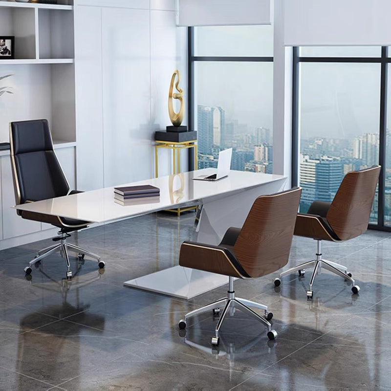 Faux Leather Managers Chair Modern Armless Upholstered Office Chair Clearhalo 'furn' 'furn_office_chair' 'Furniture' 'Office Chairs' 'Office Furniture' 'office_chair' 6476185