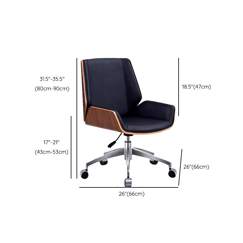 Faux Leather Managers Chair Modern Armless Upholstered Office Chair Clearhalo 'furn' 'furn_office_chair' 'Furniture' 'Office Chairs' 'Office Furniture' 'office_chair' 6476196