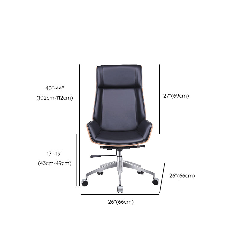 Faux Leather Managers Chair Modern Armless Upholstered Office Chair Clearhalo 'furn' 'furn_office_chair' 'Furniture' 'Office Chairs' 'Office Furniture' 'office_chair' 6476197