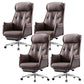 Modern Leather Managers Chair Brown Executive Chair for Office Faux Leather 4 Piece Set With Footrest Clearhalo 'furn' 'furn_office_chair' 'Furniture' 'Office Chairs' 'Office Furniture' 'office_chair' 6476224