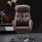 Modern Leather Managers Chair Brown Executive Chair for Office Faux Leather 1 Piece With Footrest Clearhalo 'furn' 'furn_office_chair' 'Furniture' 'Office Chairs' 'Office Furniture' 'office_chair' 6476225