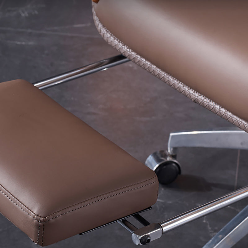 Modern Leather Managers Chair Brown Executive Chair for Office Clearhalo 'furn' 'furn_office_chair' 'Furniture' 'Office Chairs' 'Office Furniture' 'office_chair' 6476234