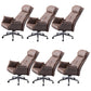 Modern Leather Managers Chair Brown Executive Chair for Office 6 Piece Set Without Footrest Clearhalo 'furn' 'furn_office_chair' 'Furniture' 'Office Chairs' 'Office Furniture' 'office_chair' 6476235