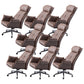 Modern Leather Managers Chair Brown Executive Chair for Office 8 Piece Set Without Footrest Clearhalo 'furn' 'furn_office_chair' 'Furniture' 'Office Chairs' 'Office Furniture' 'office_chair' 6476237