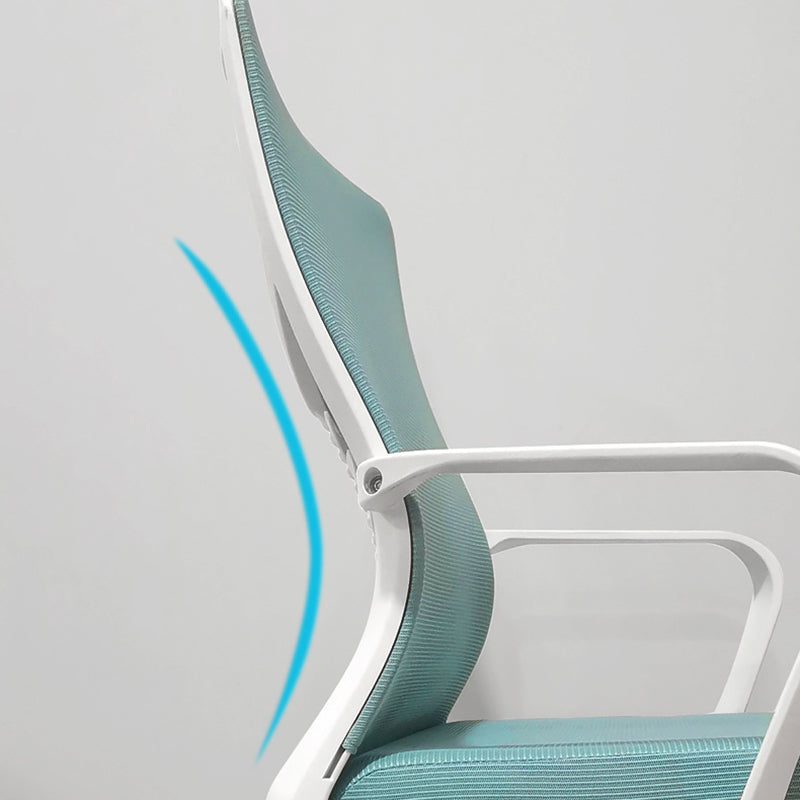Modern Slide Office Chair Mid Back Fixed Arms Adjustable Seat Desk Chair with Wheels Clearhalo 'furn' 'furn_office_chair' 'Furniture' 'Office Chairs' 'Office Furniture' 'office_chair' 6476268