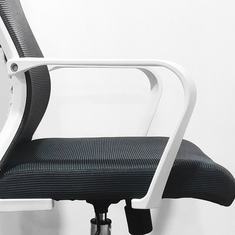 Modern Slide Office Chair Mid Back Fixed Arms Adjustable Seat Desk Chair with Wheels Clearhalo 'furn' 'furn_office_chair' 'Furniture' 'Office Chairs' 'Office Furniture' 'office_chair' 6476272
