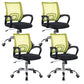 Silla moderna con brazos incluidos, silla de escritorio de malla con respaldo medio para oficina