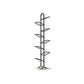 Contemporary Etagere Bookcase Open Back Metal Bookshelf with Shelves