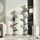 Contemporary Etagere Bookcase Open Back Metal Bookshelf with Shelves