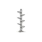 Contemporary Etagere Bookcase Open Back Metal Bookshelf with Shelves