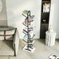 Contemporary Etagere Bookcase Open Back Metal Bookshelf with Shelves