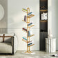 Contemporary Etagere Bookcase Open Back Metal Bookshelf with Shelves