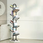 Contemporary Etagere Bookcase Open Back Metal Bookshelf with Shelves