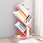 4 Shelves Standard Bookshelf Contemporary Engineered Wood Bookcase Pink Clearhalo 'Bookcases' 'furn' 'furn_bookcases' 'Furniture' 'Office Furniture' 6476502
