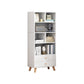 Engineered Wood Standard Bookshelf Modern Open Back Bookcase with Drawers