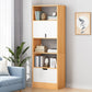 Engineered Wood Standard Bookshelf Modern Open Back Bookcase with Drawers
