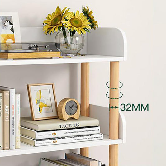 Contemporary Engineered Wood Bookcase Standard Open Back Bookshelf with Shelves