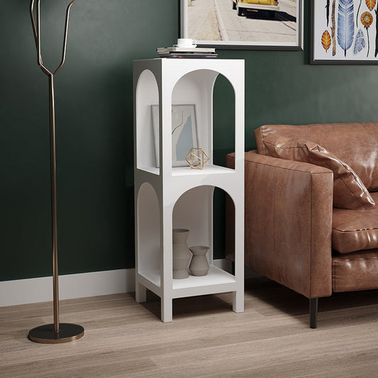 13.78 "W Scandinave antique finis final étagère bibliothèque en métal étagère avec étagères