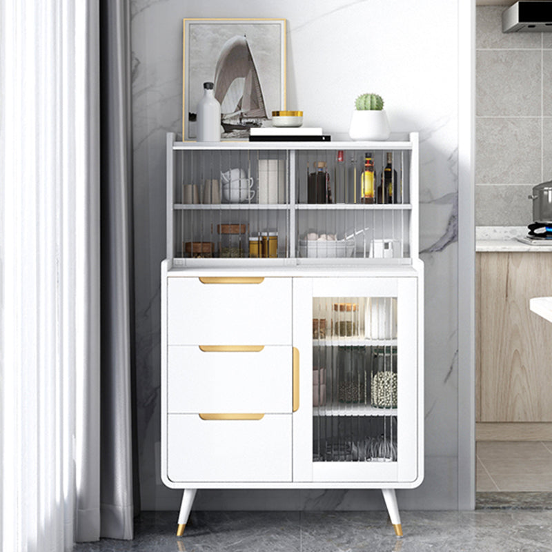 Buffet de comedor de piedra de estilo glam para gabinetes y cajones