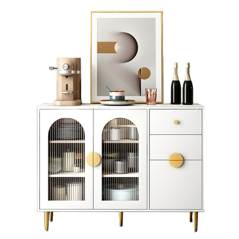 Contemporary Buffet Sideboard Stone Buffet Stand with Cabinet and Drawers Clearhalo 'buffet_sideboard' 'Buffets & Sideboards' 'furn' 'furn_buffet_sideboard' 'Furniture' 'Kitchen & Dining Furniture' 6476647