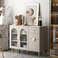 Contemporary Buffet Sideboard Stone Buffet Stand with Cabinet and Drawers Clearhalo 'buffet_sideboard' 'Buffets & Sideboards' 'furn' 'furn_buffet_sideboard' 'Furniture' 'Kitchen & Dining Furniture' 6476653