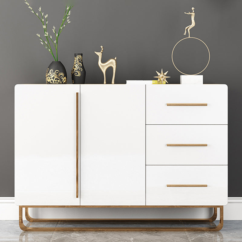 Glam Style Sideboard Wood Buffet Stand with Cabinets and Drawers Clearhalo 'buffet_sideboard' 'Buffets & Sideboards' 'furn' 'furn_buffet_sideboard' 'Furniture' 'Kitchen & Dining Furniture' 6476675
