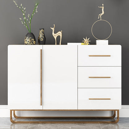 Glam Style Sideboard Wood Buffet Stand with Cabinets and Drawers Clearhalo 'buffet_sideboard' 'Buffets & Sideboards' 'furn' 'furn_buffet_sideboard' 'Furniture' 'Kitchen & Dining Furniture' 6476675