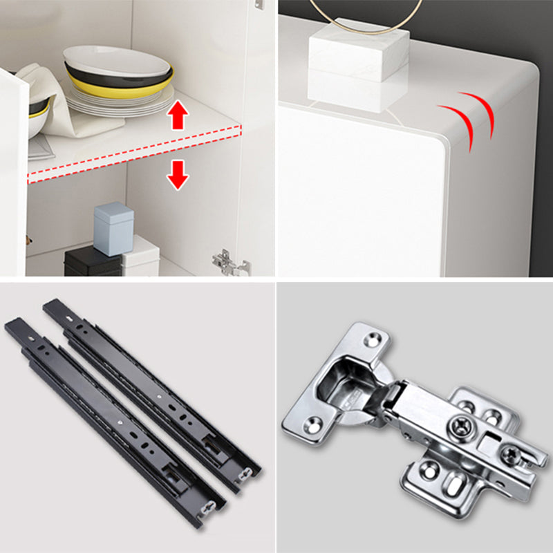 Glam Style Sideboard Wood Buffet Stand with Cabinets and Drawers Clearhalo 'buffet_sideboard' 'Buffets & Sideboards' 'furn' 'furn_buffet_sideboard' 'Furniture' 'Kitchen & Dining Furniture' 6476681