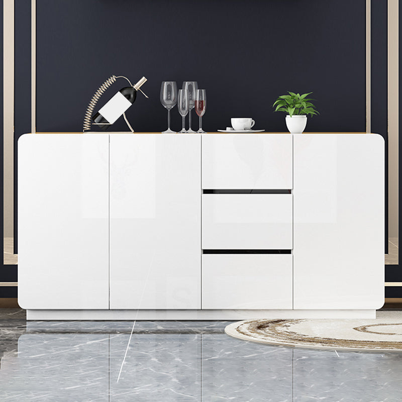 Junta lateral de estilo glamorante Buffet de comedor de madera con gabinetes y cajones