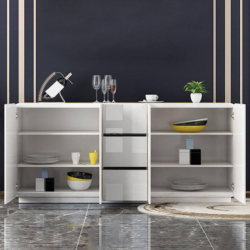 Junta lateral de estilo glamorante Buffet de comedor de madera con gabinetes y cajones