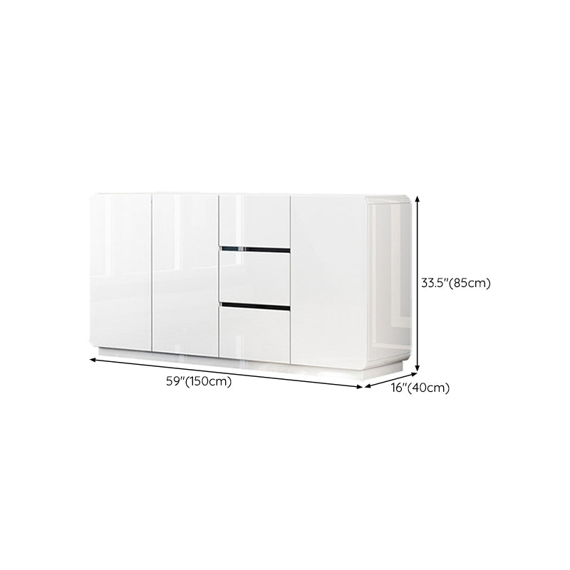 Junta lateral de estilo glamorante Buffet de comedor de madera con gabinetes y cajones