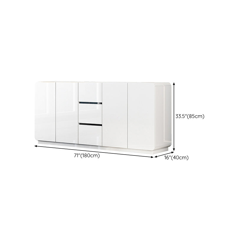 Junta lateral de estilo glamorante Buffet de comedor de madera con gabinetes y cajones