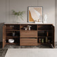 Modern Style Buffet Sideboard Stone Side Board with Cabinets and Drawers Clearhalo 'buffet_sideboard' 'Buffets & Sideboards' 'furn' 'furn_buffet_sideboard' 'Furniture' 'Kitchen & Dining Furniture' 6476802