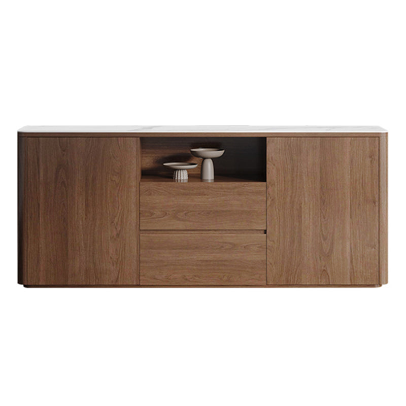 Modern Style Buffet Sideboard Stone Side Board with Cabinets and Drawers Clearhalo 'buffet_sideboard' 'Buffets & Sideboards' 'furn' 'furn_buffet_sideboard' 'Furniture' 'Kitchen & Dining Furniture' 6476804