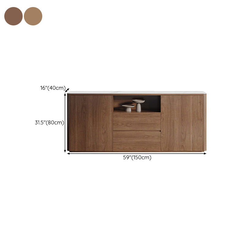 Modern Style Buffet Sideboard Stone Side Board with Cabinets and Drawers Clearhalo 'buffet_sideboard' 'Buffets & Sideboards' 'furn' 'furn_buffet_sideboard' 'Furniture' 'Kitchen & Dining Furniture' 6476808