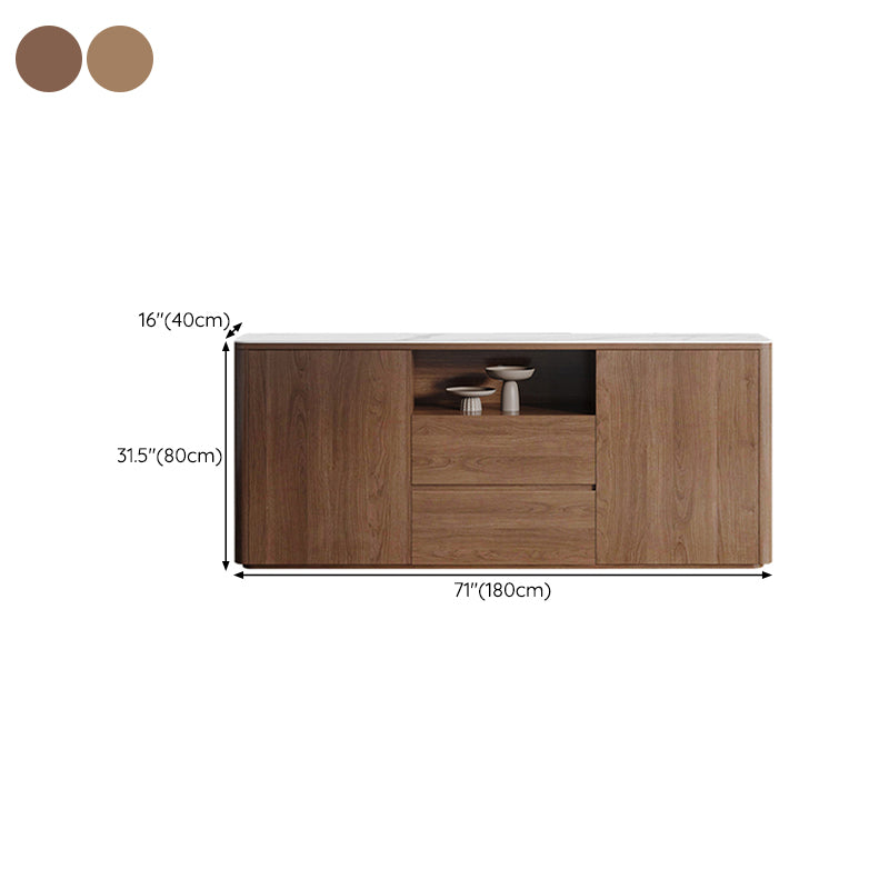 Modern Style Buffet Sideboard Stone Side Board with Cabinets and Drawers Clearhalo 'buffet_sideboard' 'Buffets & Sideboards' 'furn' 'furn_buffet_sideboard' 'Furniture' 'Kitchen & Dining Furniture' 6476809
