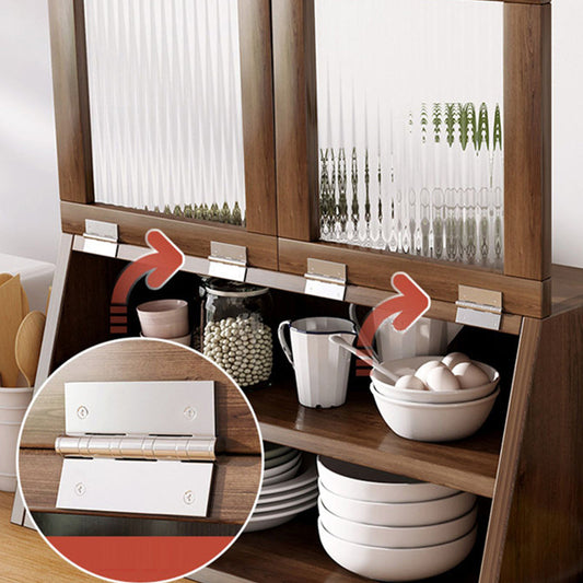 Sideboard contemporanea in legno massiccio 13,4 "H Board laterale con armadi