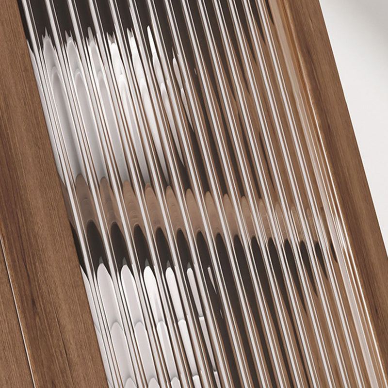 Sideboard contemporanea in legno massiccio 13,4 "H Board laterale con armadi