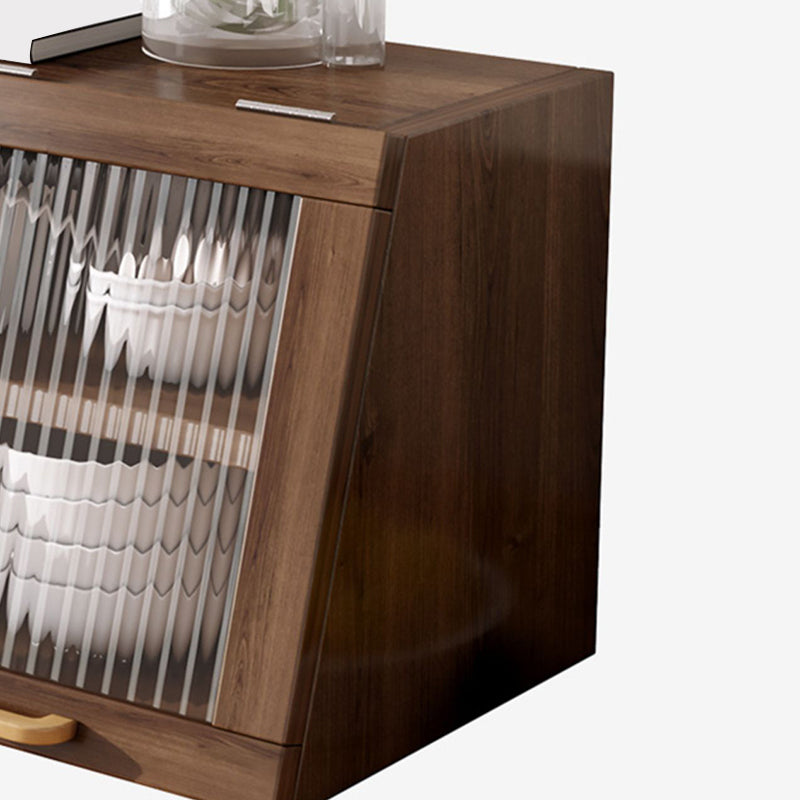 Sideboard contemporanea in legno massiccio 13,4 "H Board laterale con armadi