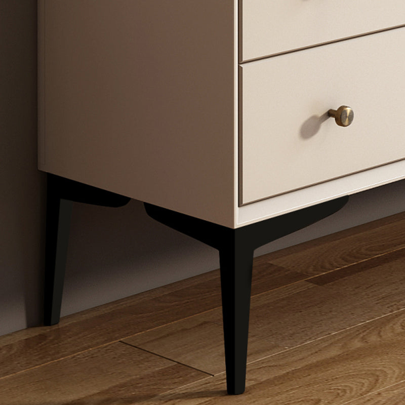 Scheda laterale di pietra per tavolino a buffet contemporanei con armadi e cassetti