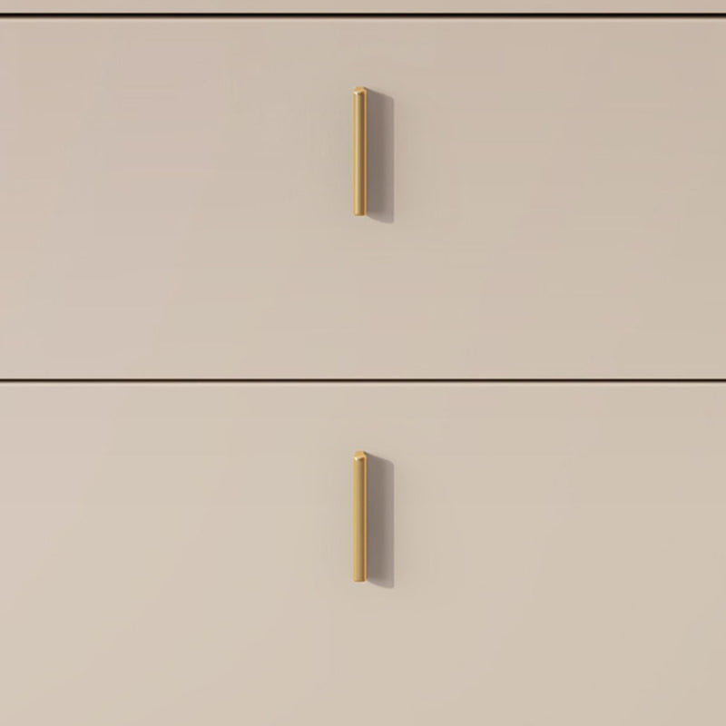 Tabla lateral de piedra de mesa de estilo glamoroso con gabinete y cajones