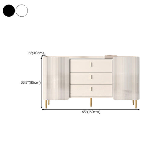 Tavolo da buffet in stile glam tavolo da pietra con mobile e cassetti