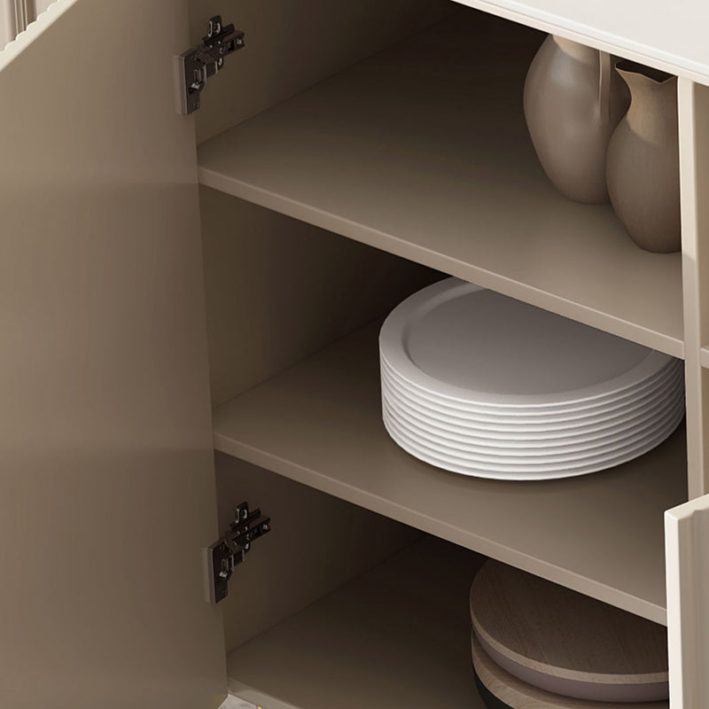 Glam -stijl buffettafel stenen zijbord met kasten en laden